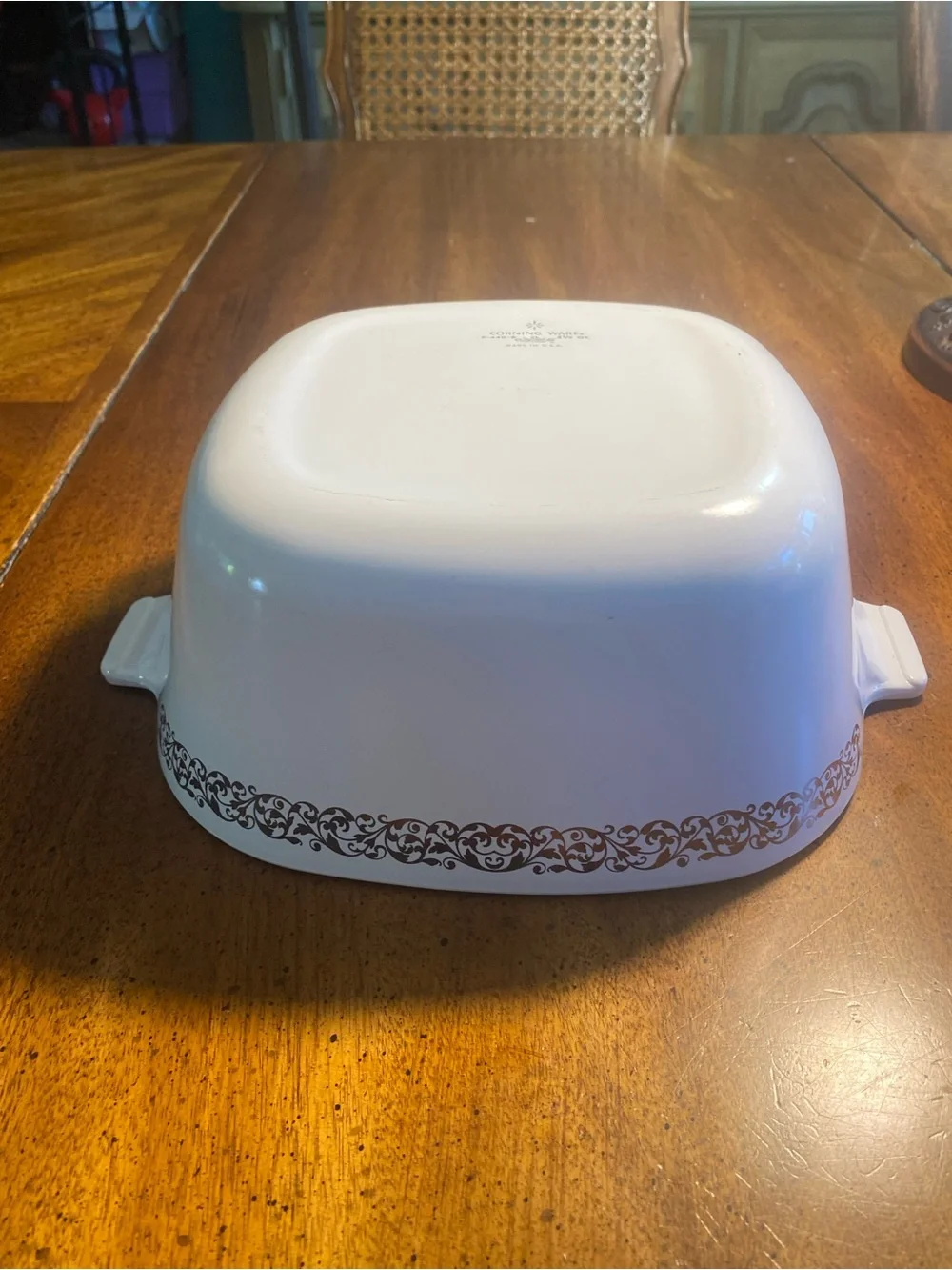 Corningware 2.5 Qt Filagree casserole pan Pyrex Glass Lid